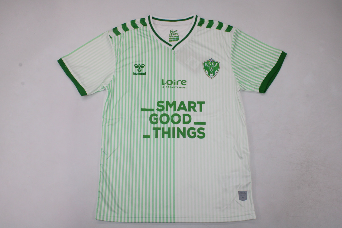AAA Quality Saint Etienne 23/24 Away White/Green Jersey
